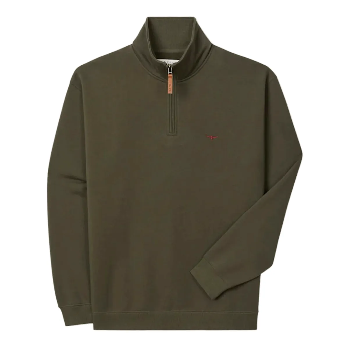 R.M.Williams Mulyungarie 1/4 Zip Sweat Dark Olive