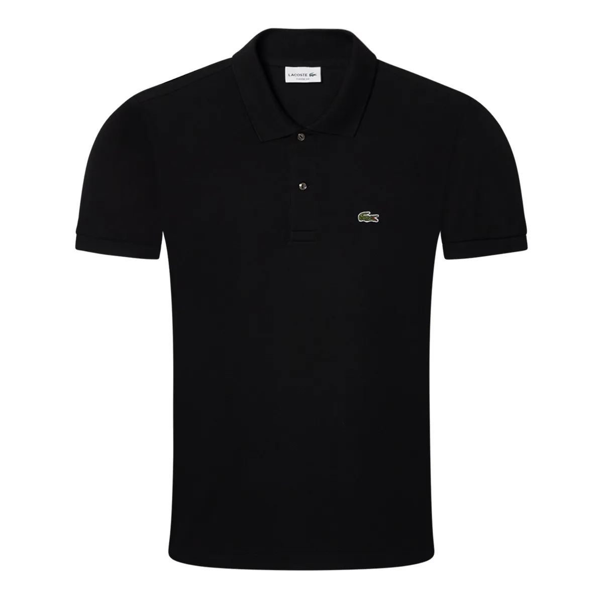 Lacoste SS Ribbed Collar Polo Shirt Black - 031
