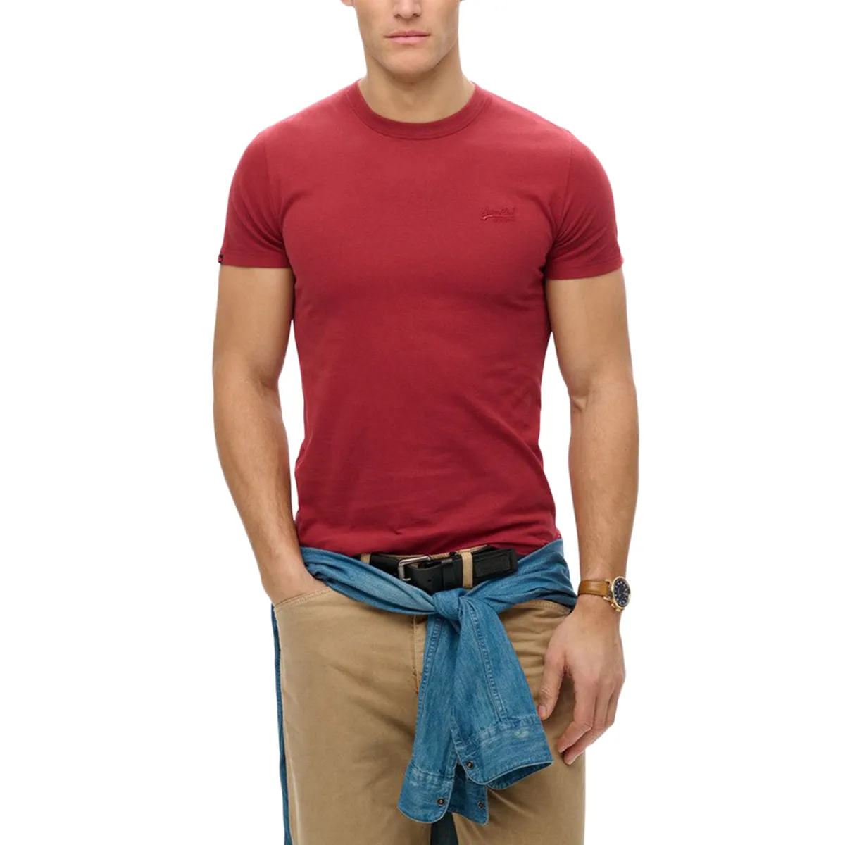 Superdry Ess Logo Emb T-Shirt League Red