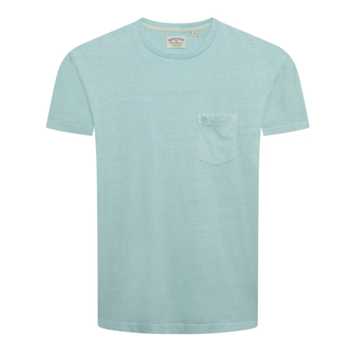 Superdry Cotton Linen Pkt T-Shirt Aquamarine Blue