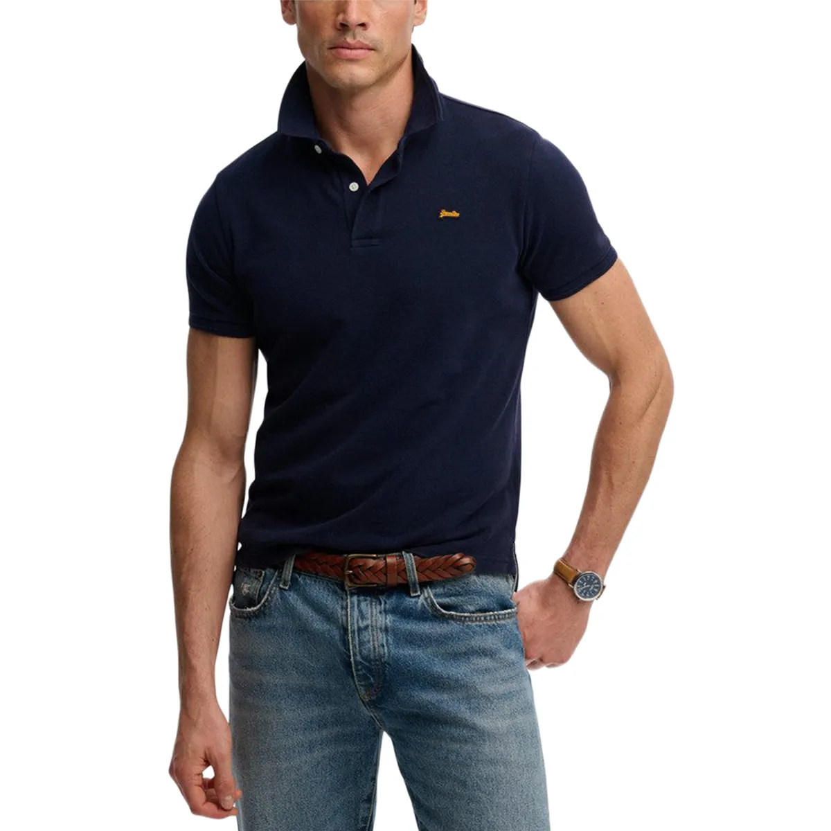 Superdry Classic Pique Polo Shirt Rich Navy- ADQ