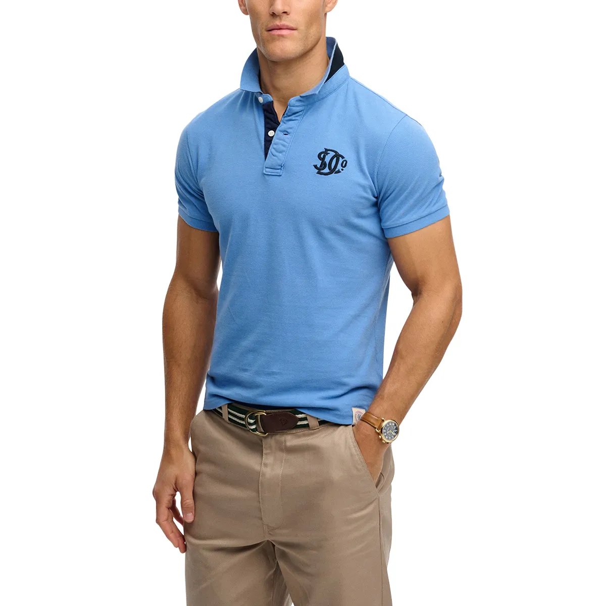 Superdry Pique Monogram Polo Deep Blue