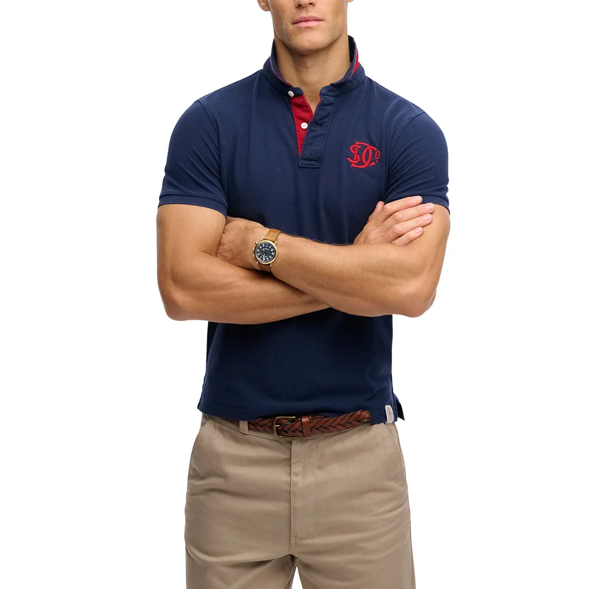 Superdry Pique Monogram Polo Darkest Navy