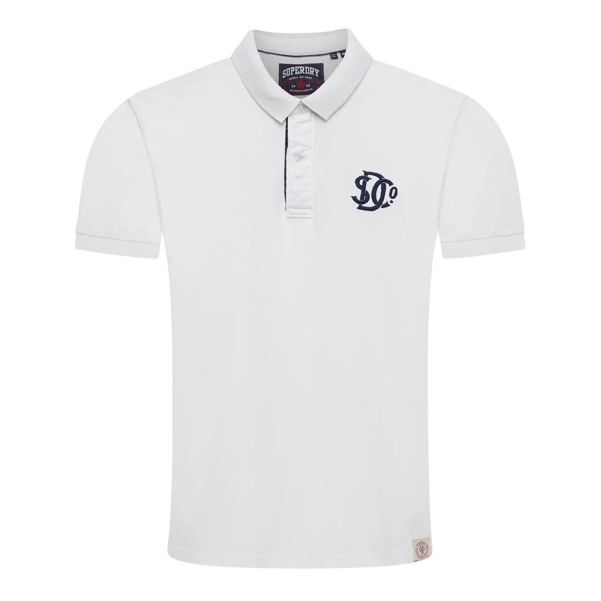 Superdry SS Pique Monogram Polo Shirt white