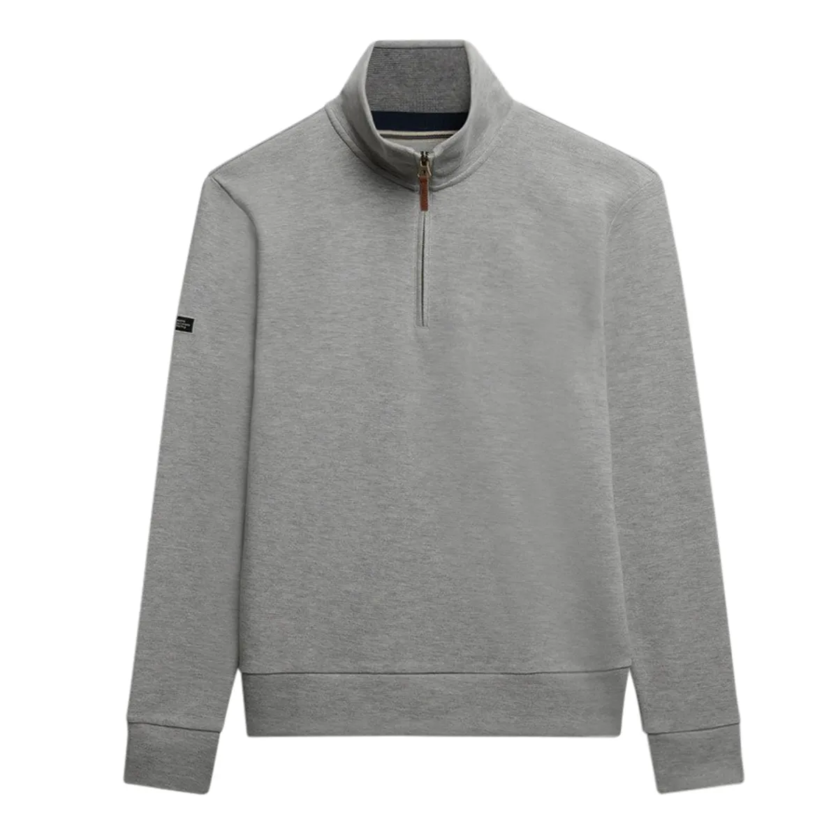 Superdry Ess Pique Half Zip Sweat Dark Grey
