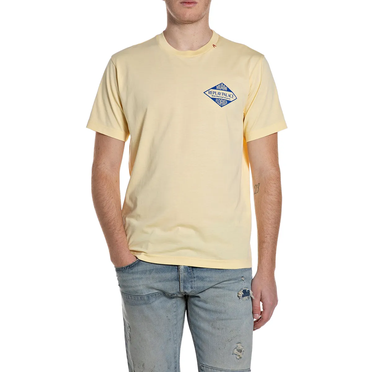 Replay SS Back Logo T-Shirt Yellow