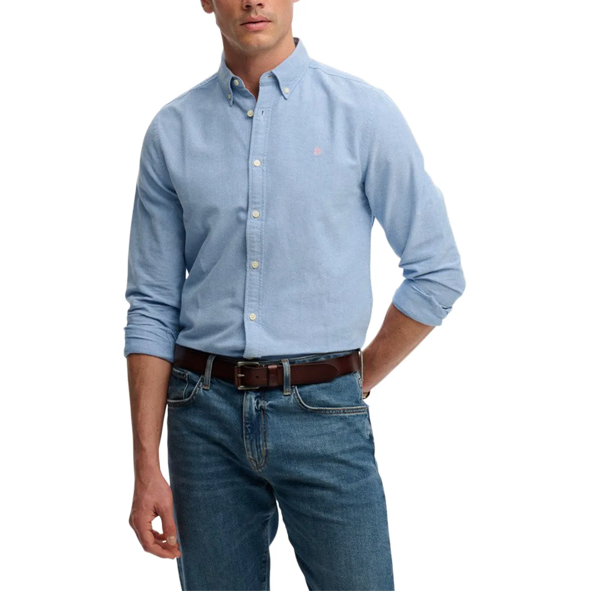 Superdry LS Preppy Oxford Shirt Sky Blue