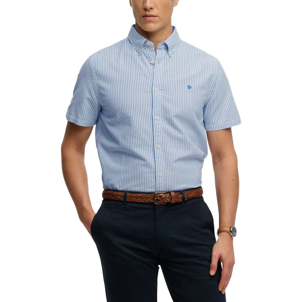 Superdry SS Preppy Oxford Striped Shirt - ACT