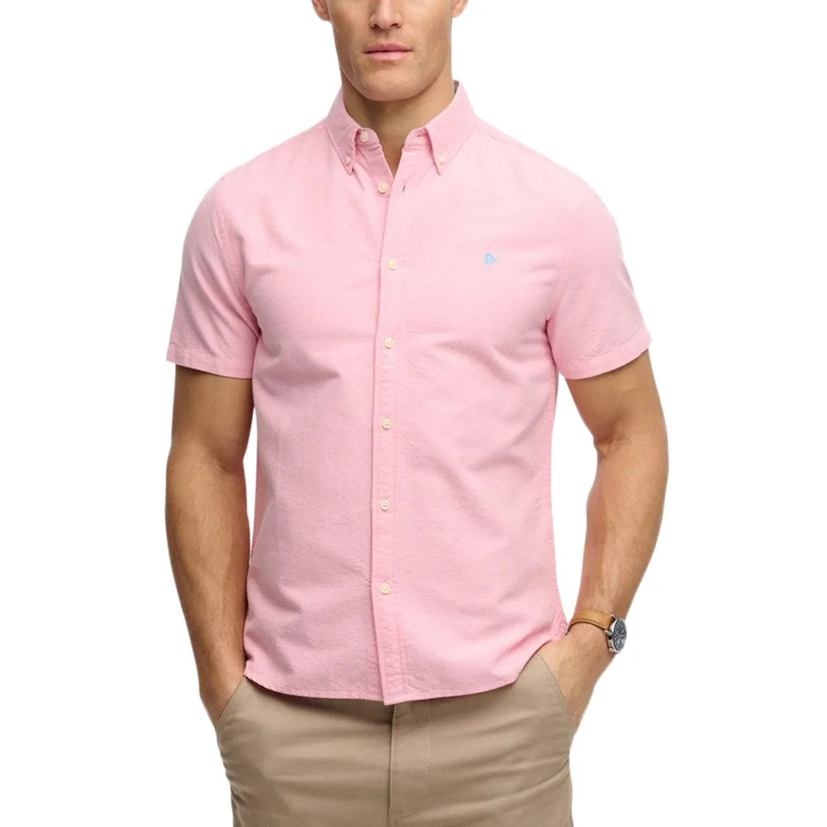 Superdry SS Preppy Oxford Shirt Cali Coral
