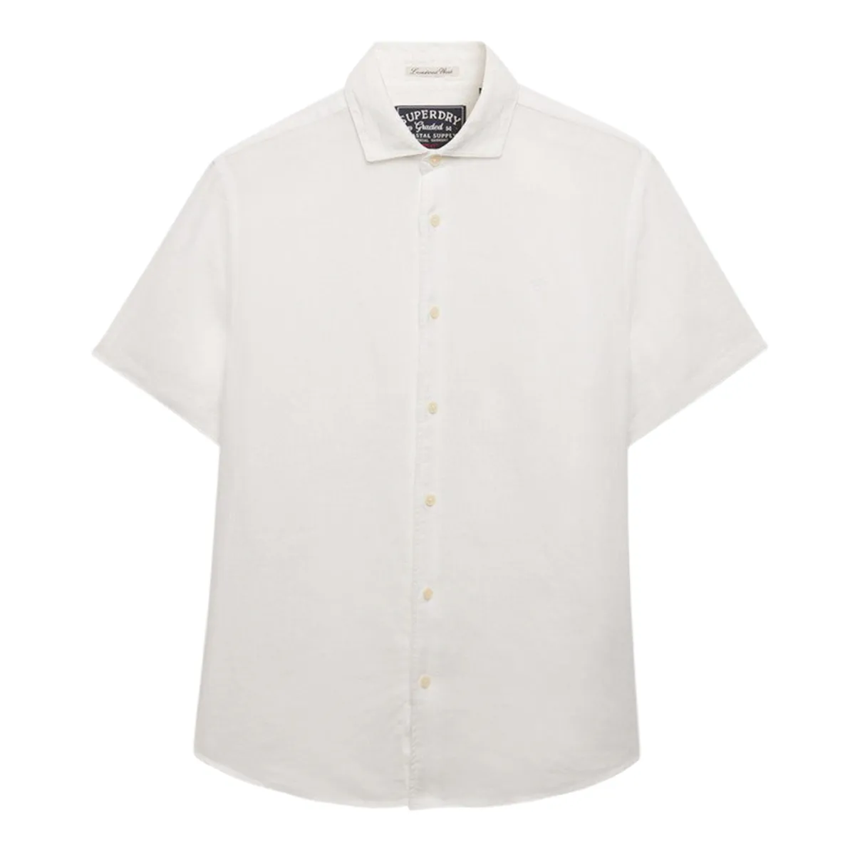 Superdry SS Linen Riviera Shirt Optic