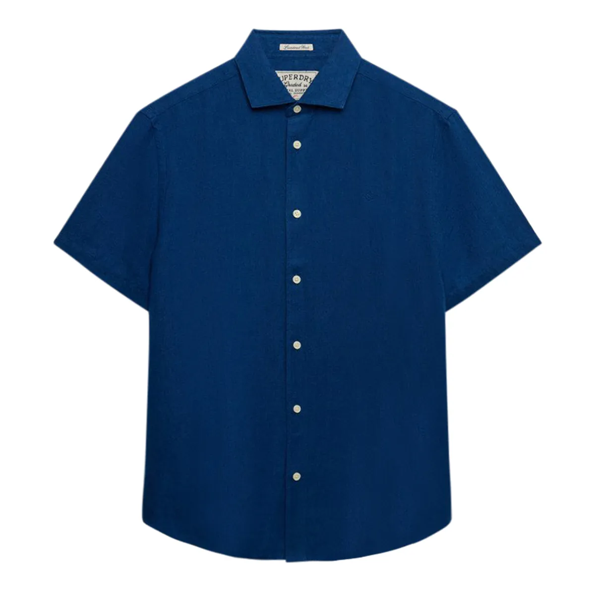 Superdry SS Linen Riviera Shirt French Blue