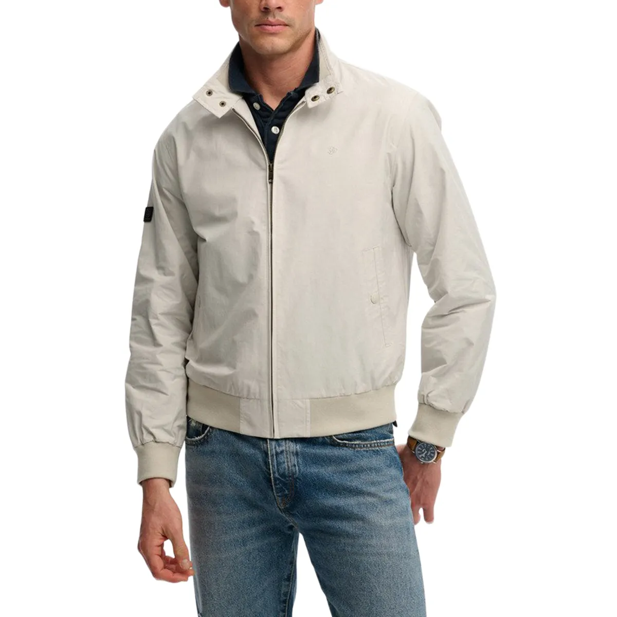 Superdry Classic Harrington Jacket Rainy Day Grey
