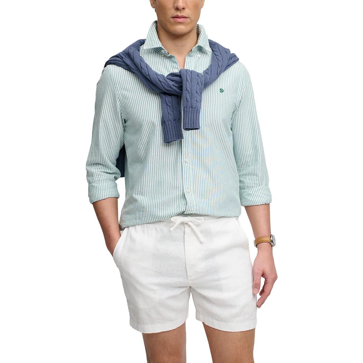 Superdry Merchant Linen Shorts Optic White