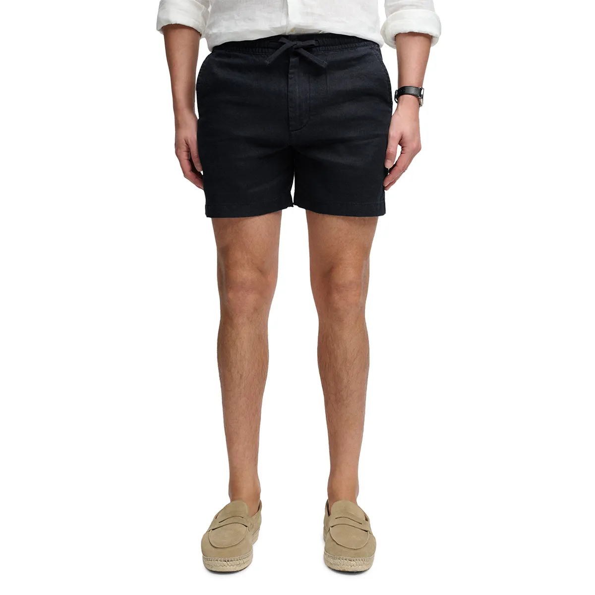 Superdry Merchant Linen Shorts Eclipse Navy