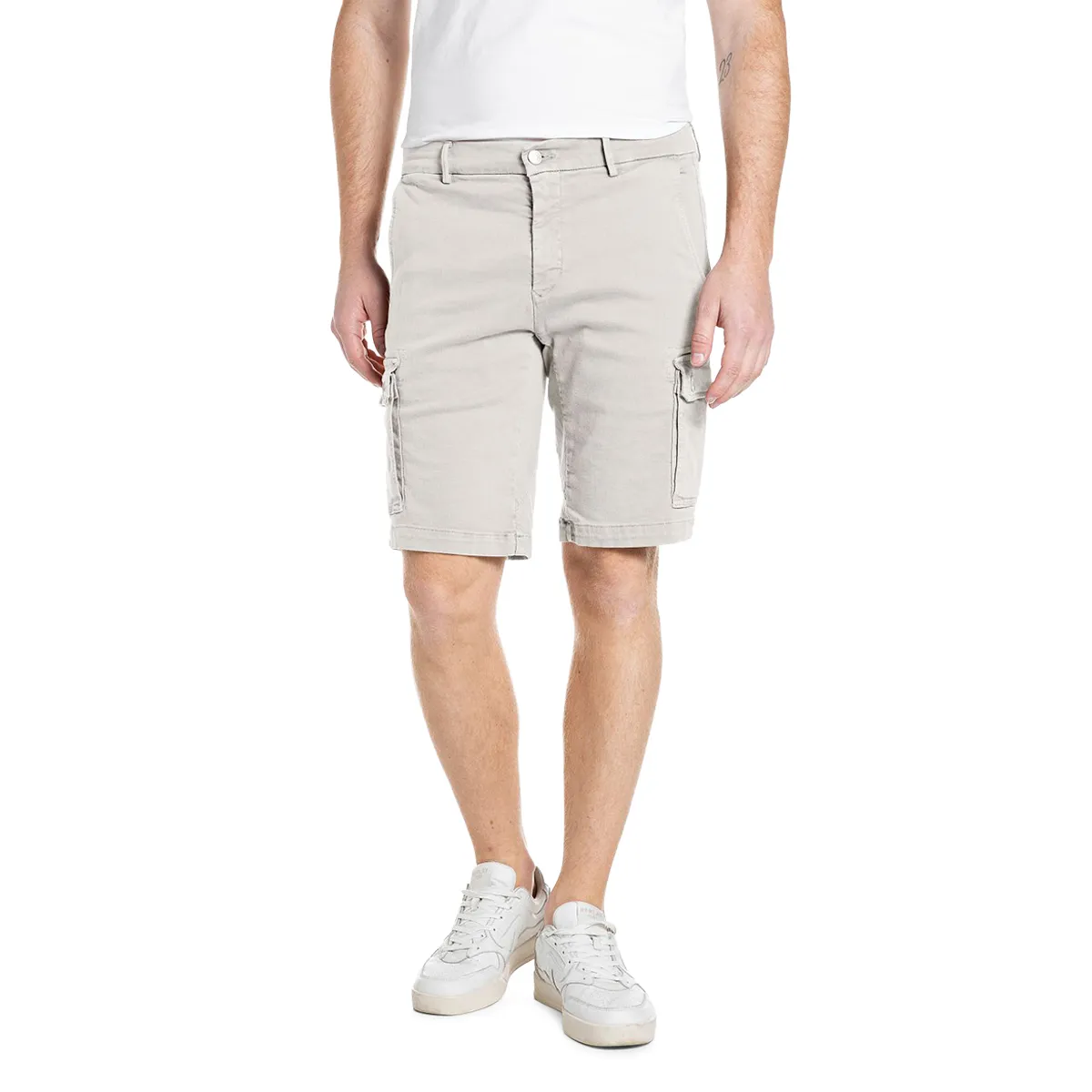 Replay Vannie Hyperflex Cargo Shorts Beige