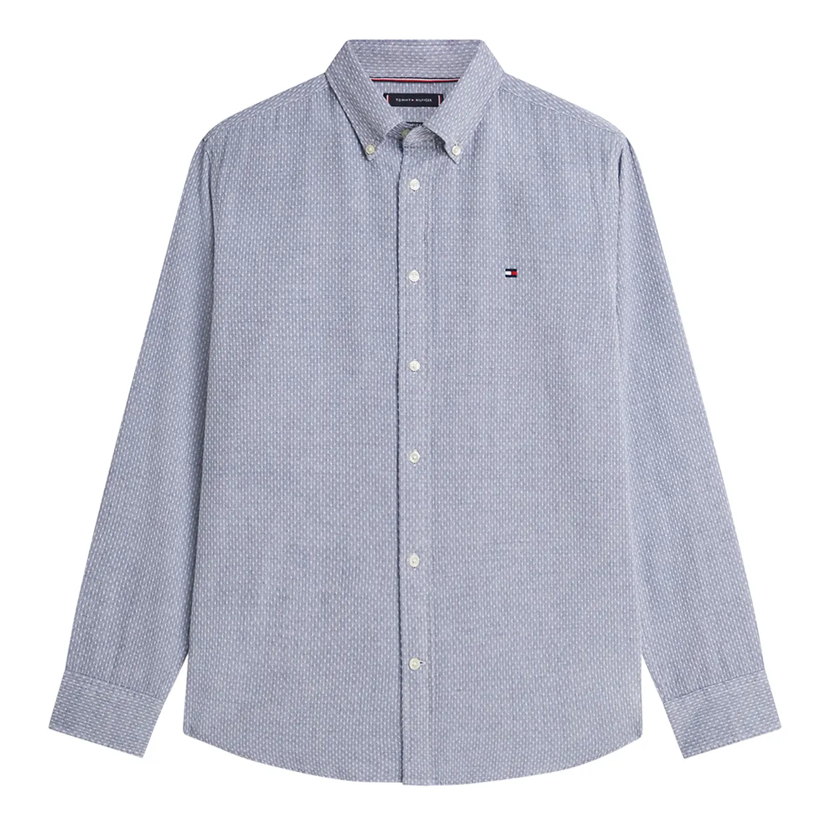 Tommy Hilfiger Flex Dobby SF Shirt in Carbon Navy - DCC