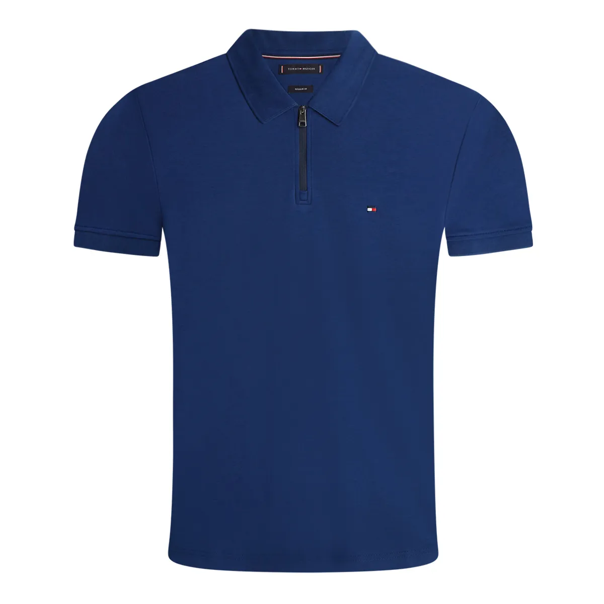 Tommy Hilfiger Interlock Reg Zip Polo Carbon Navy