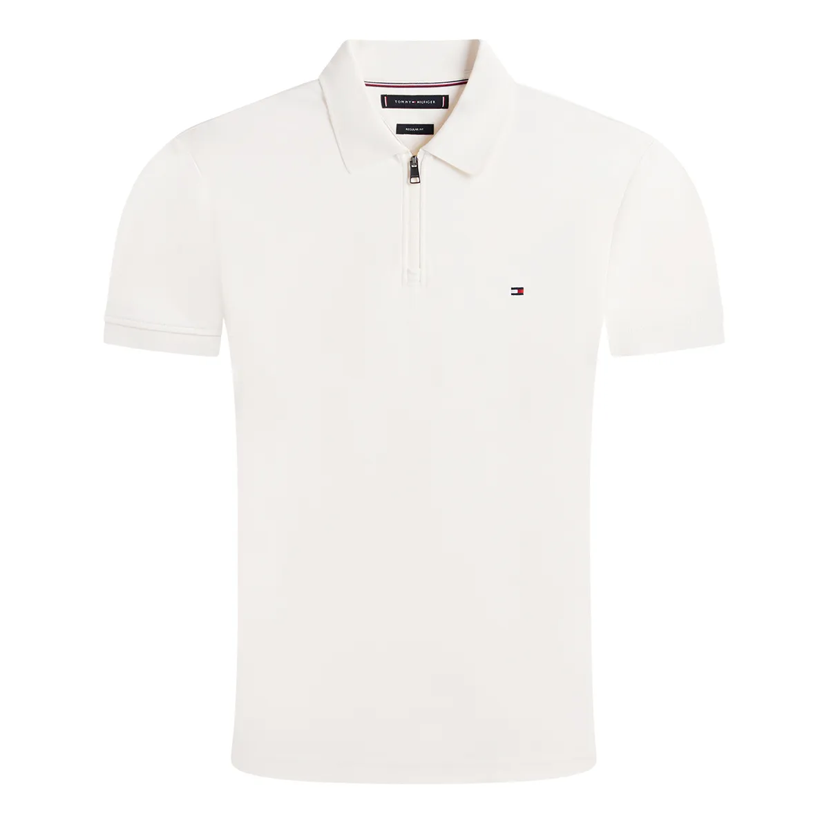 Tommy Hilfiger Interlock Zip Reg Polo Ivory Petal