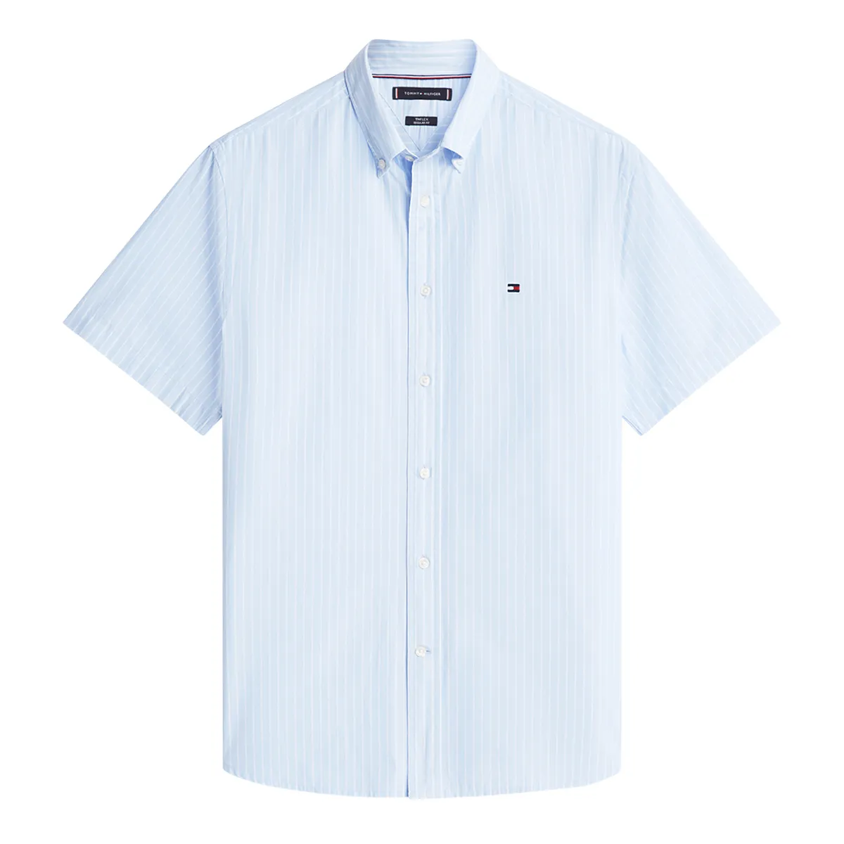 Tommy Hilfiger SS Flex Poplin Stripe Shirt Sweet Blue