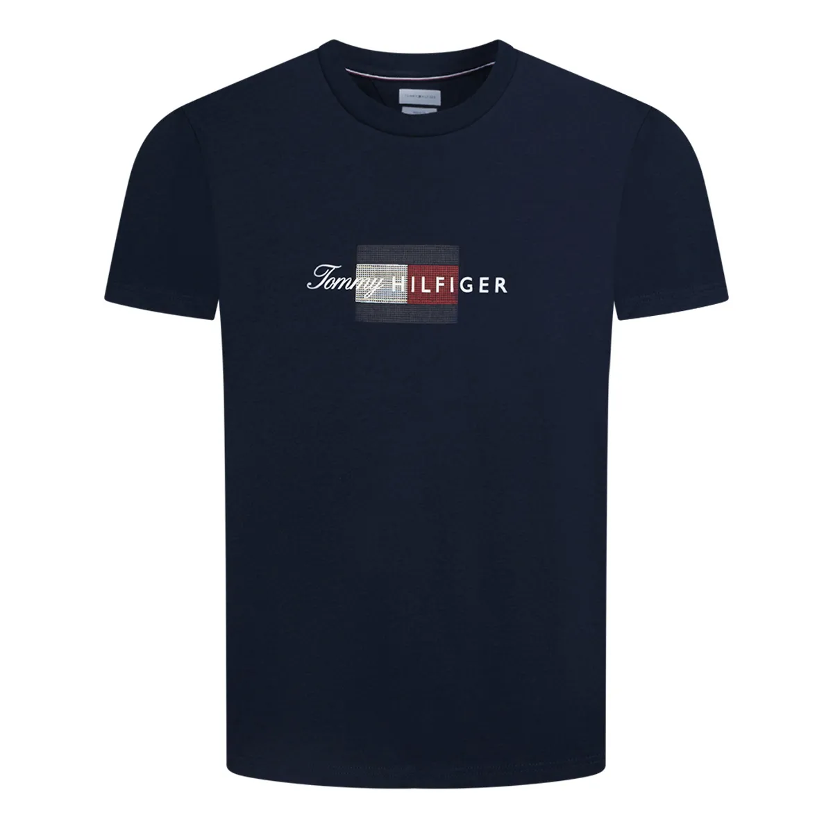 Tommy Hilfiger SS Reg Flag Graphic T-Shirt Navy - DW5