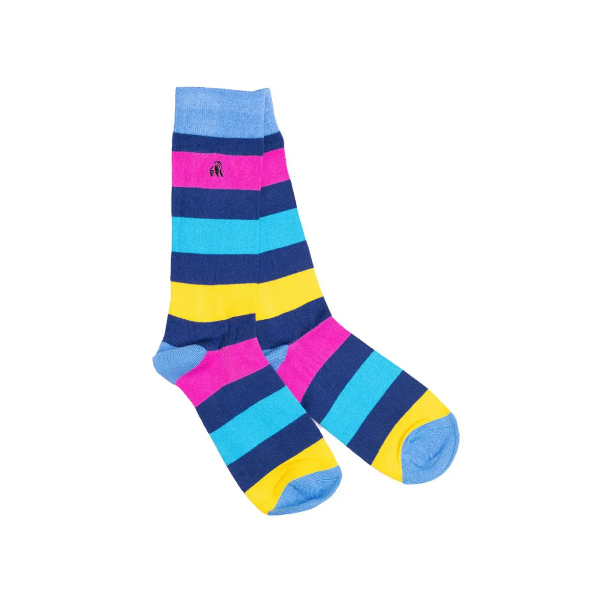 Swole Panda Neon Striped Socks