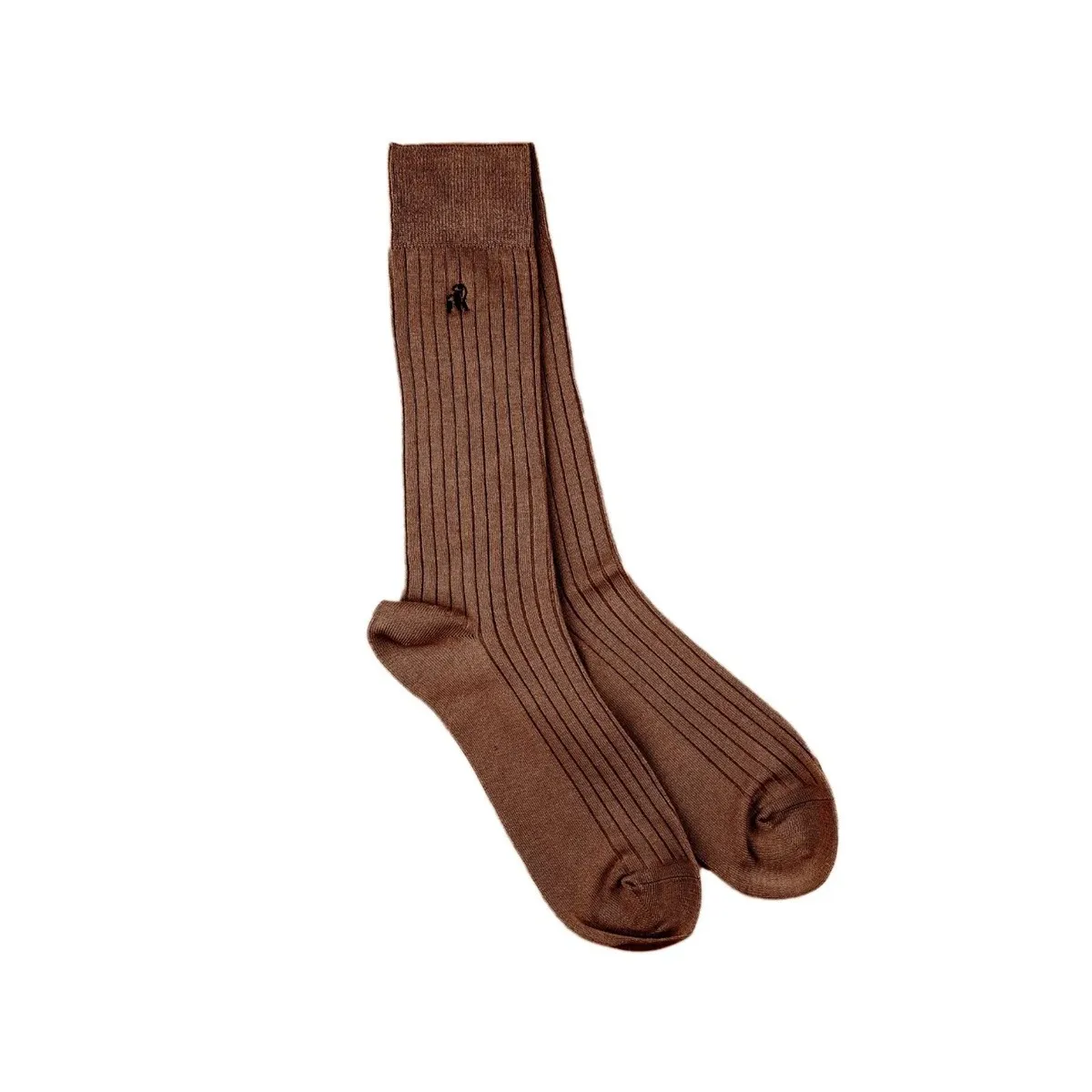 Swole Panda Ribbed Socks Dark Brown