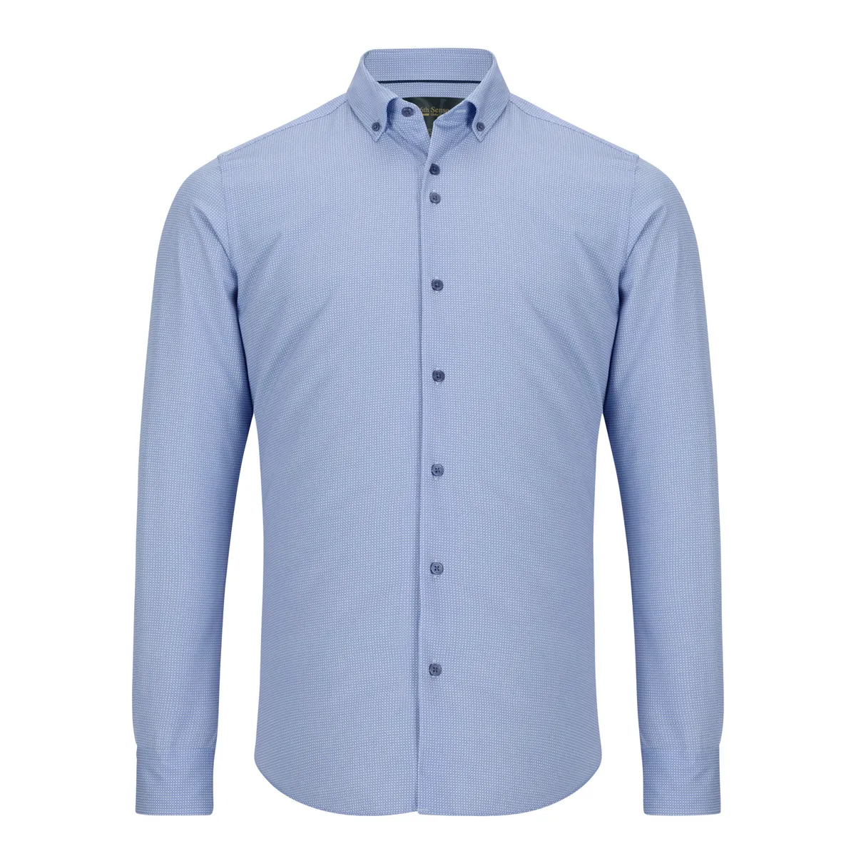 6th Sense LS Circle Print Shirt Blue - 24