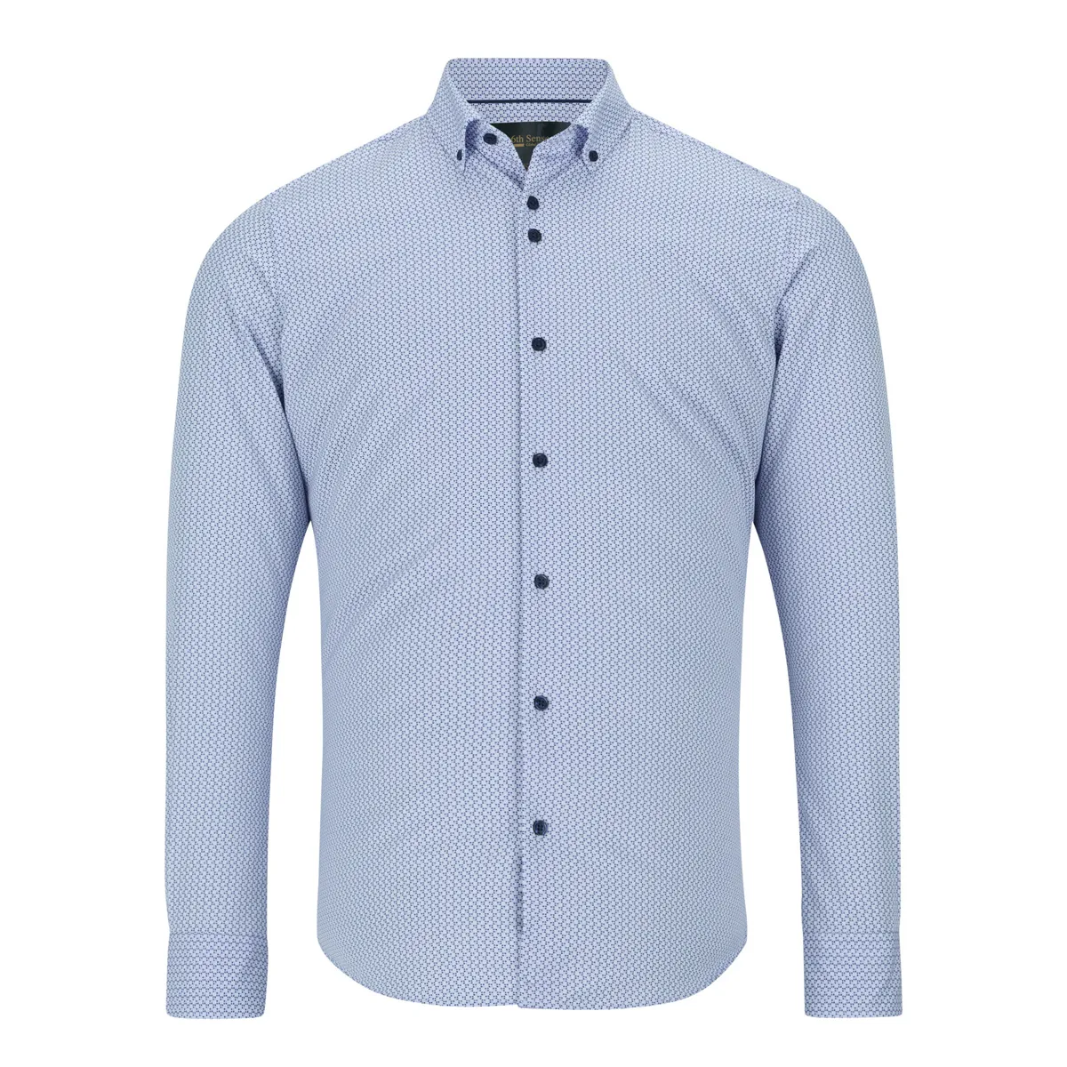 6th Sense LS Dot Print Shirt White - 5