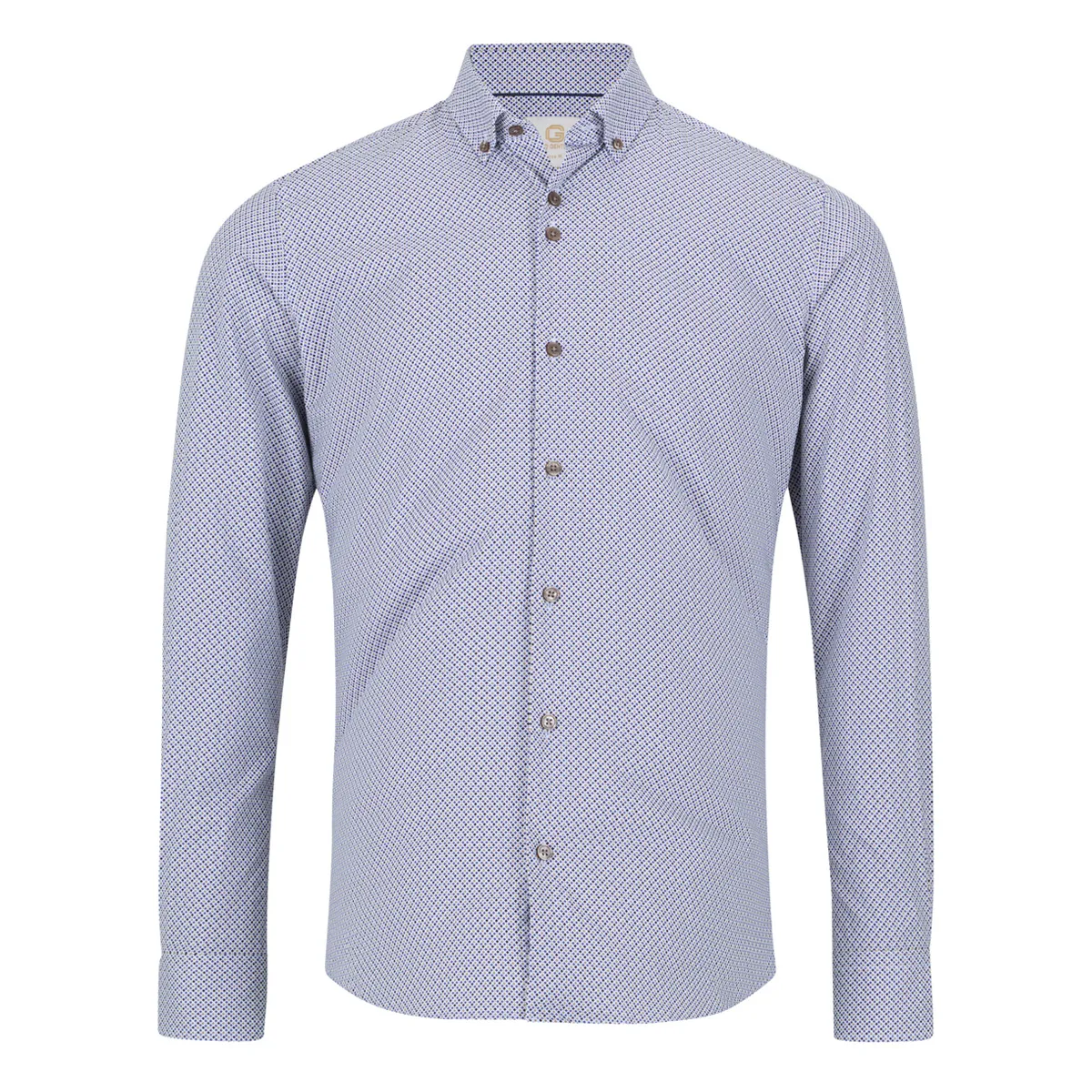 Gilded Gentleman LS Diamond Print Shirt - 10