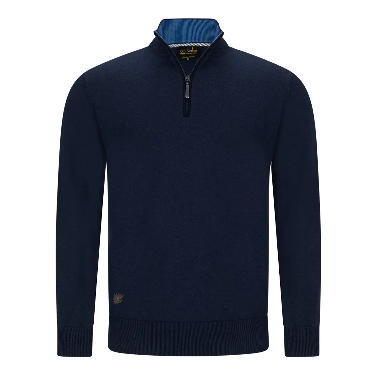 6th Sense Harry Cotton 1/4 Zip Navy Blazer