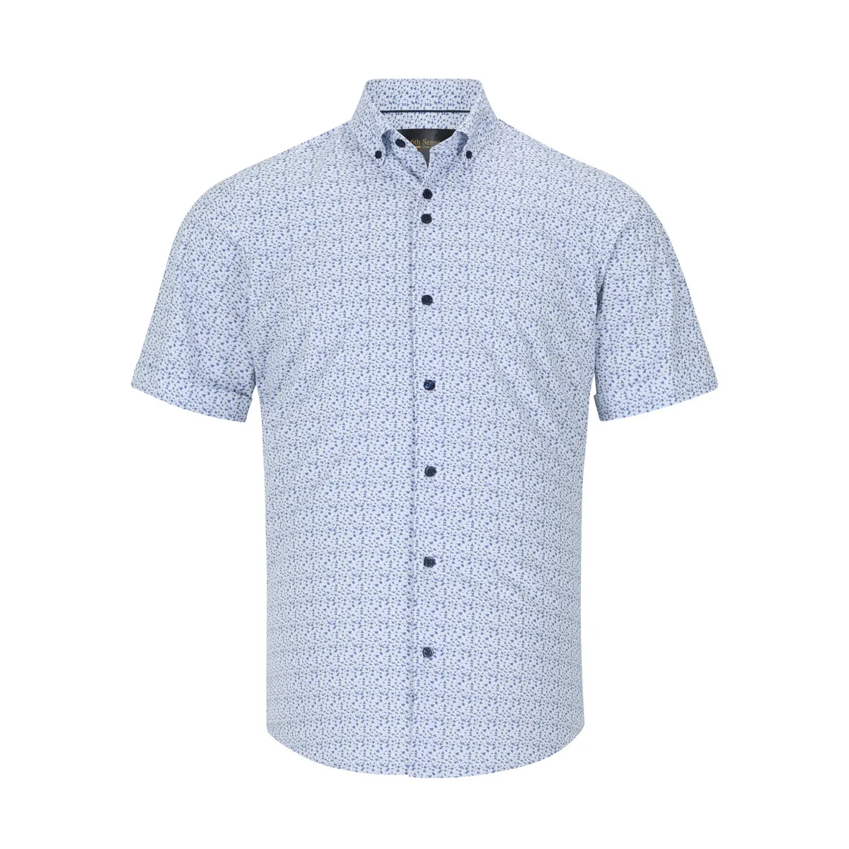 6th Sense SS Dot Print Shirt White - 15