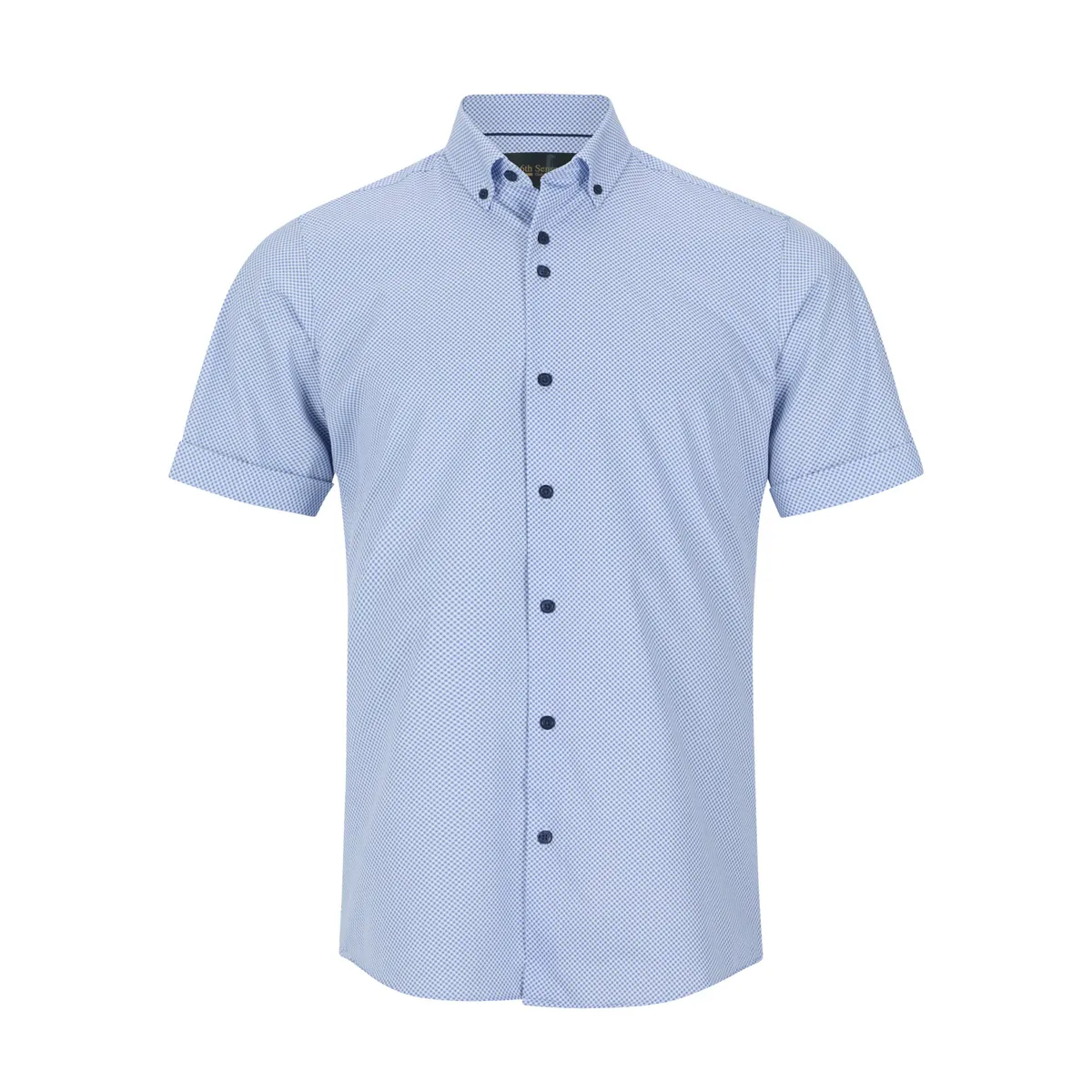 6th Sense SS Circle Print Shirt Blue - 9