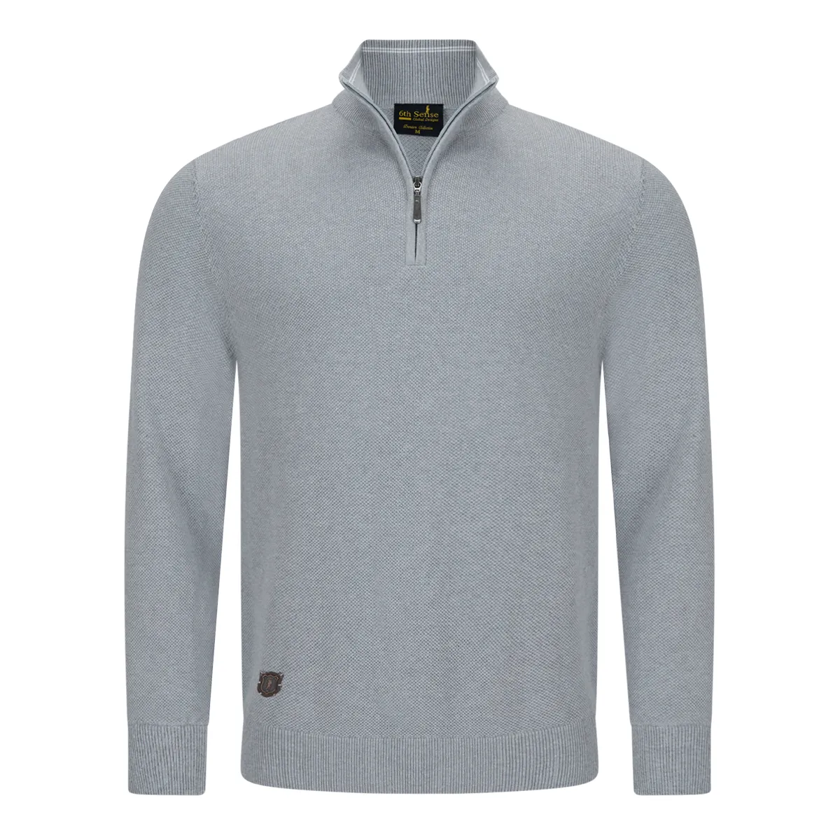 6th Sense Knit Tropic Half Zip Sweat Alloy Grey