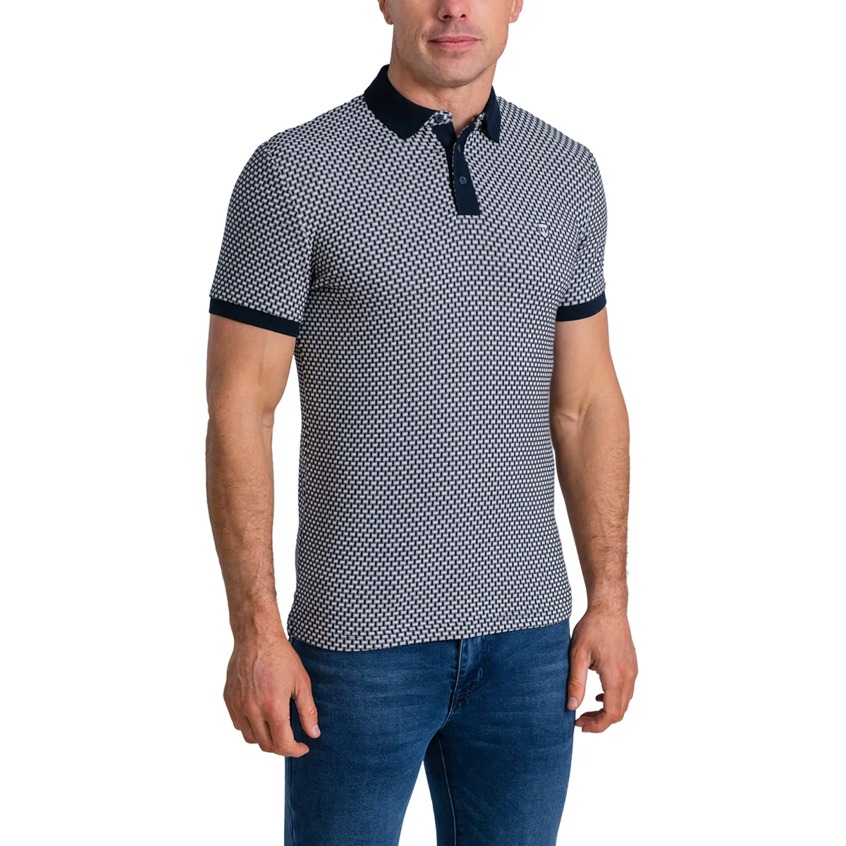 XV Kings SS Wallamba Knit Polo Shirt Admiral