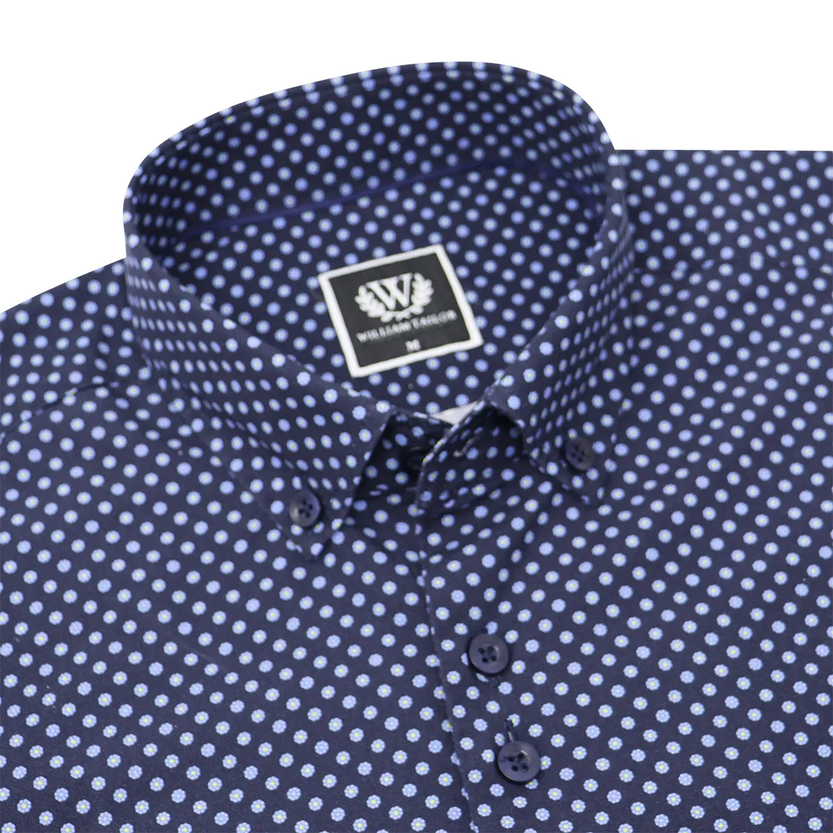 William Tailor Flower Print Shirt Navy