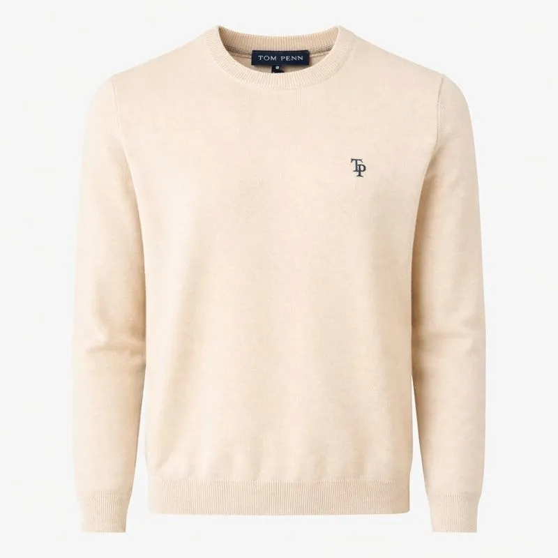 Tom Penn Knit Crew Neck Sweat Oatmeal