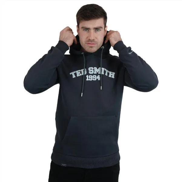 Ted Smith Waxy Collegiate Hoody Ebony