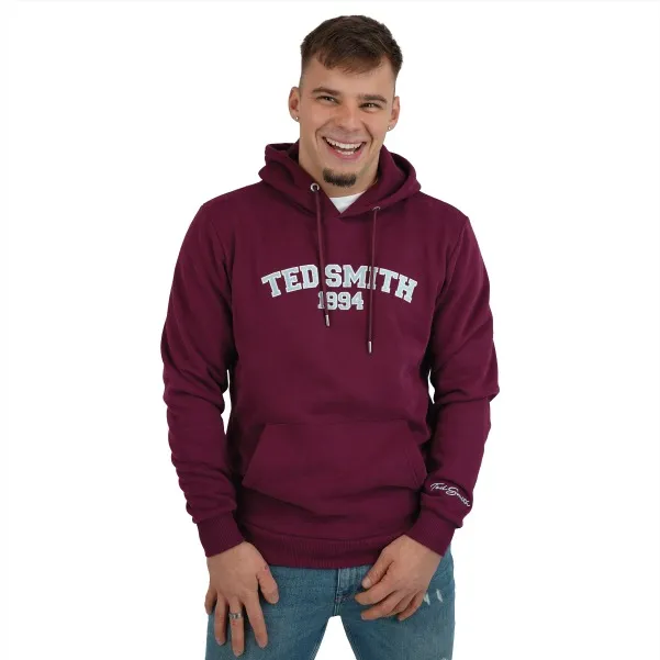 Ted Smith Waxy Collegiate Hoody Maroon
