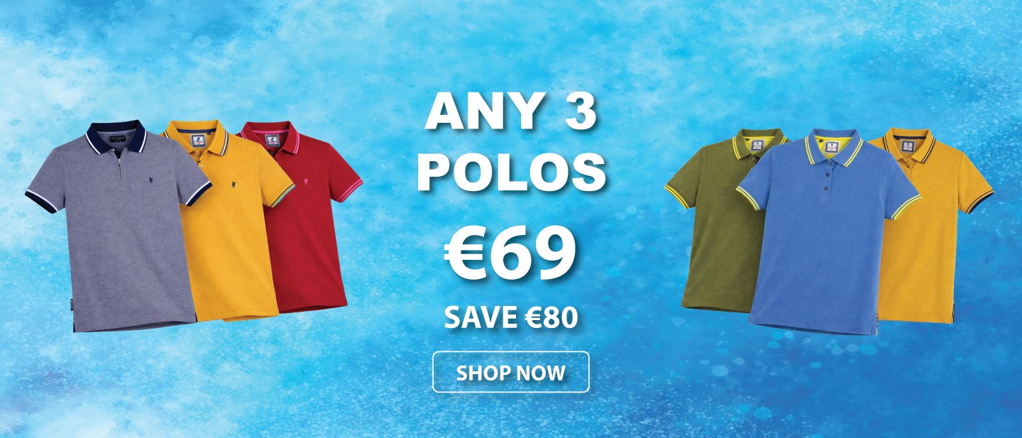 3 Polos €69