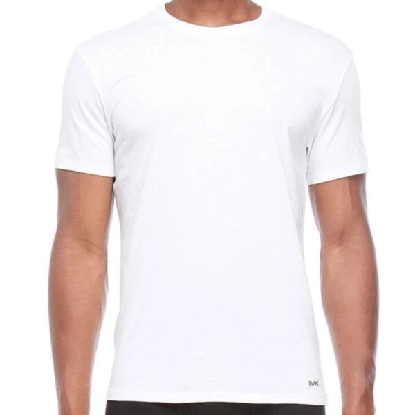 Michael Kors Performance Cotton Basic Crew Neck TShirt 3 Pack White Utility Bear #65 Michael Kors Performance Cotton Basic Crew Neck TShirt 3 Pack White Utility Bear
