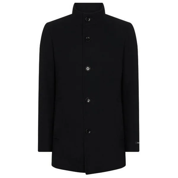 Remus Uomo Jonah Overcoat Black