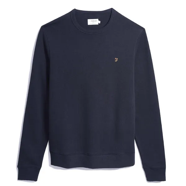 Farah Tim Crew Sweater In True Navy