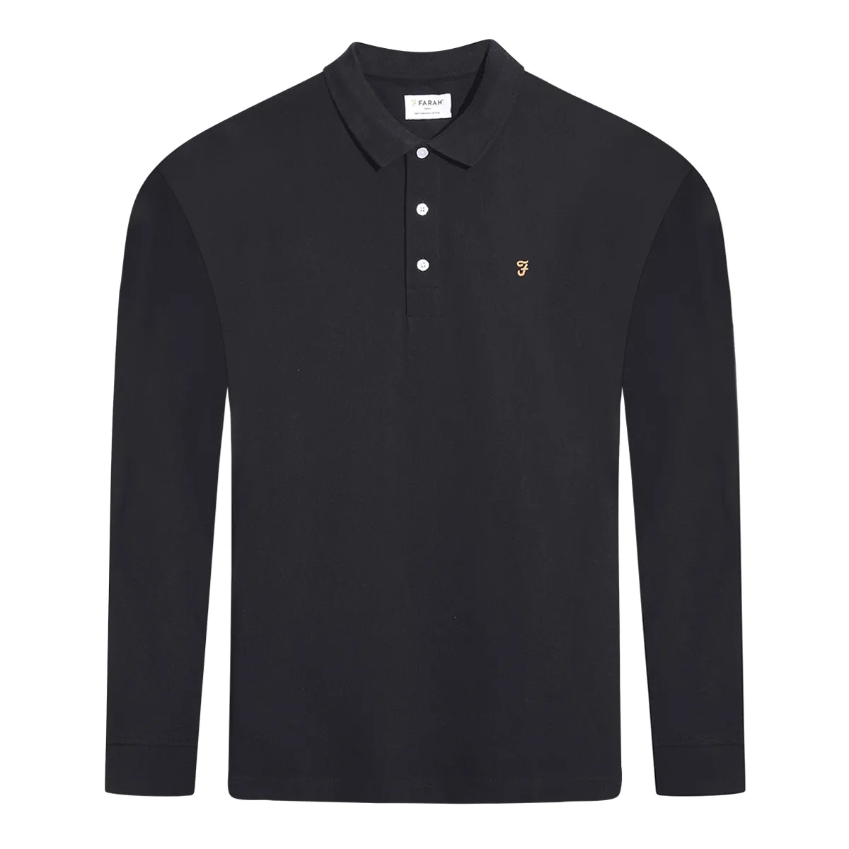 Farah Blanes Long Sleeve Polo Black