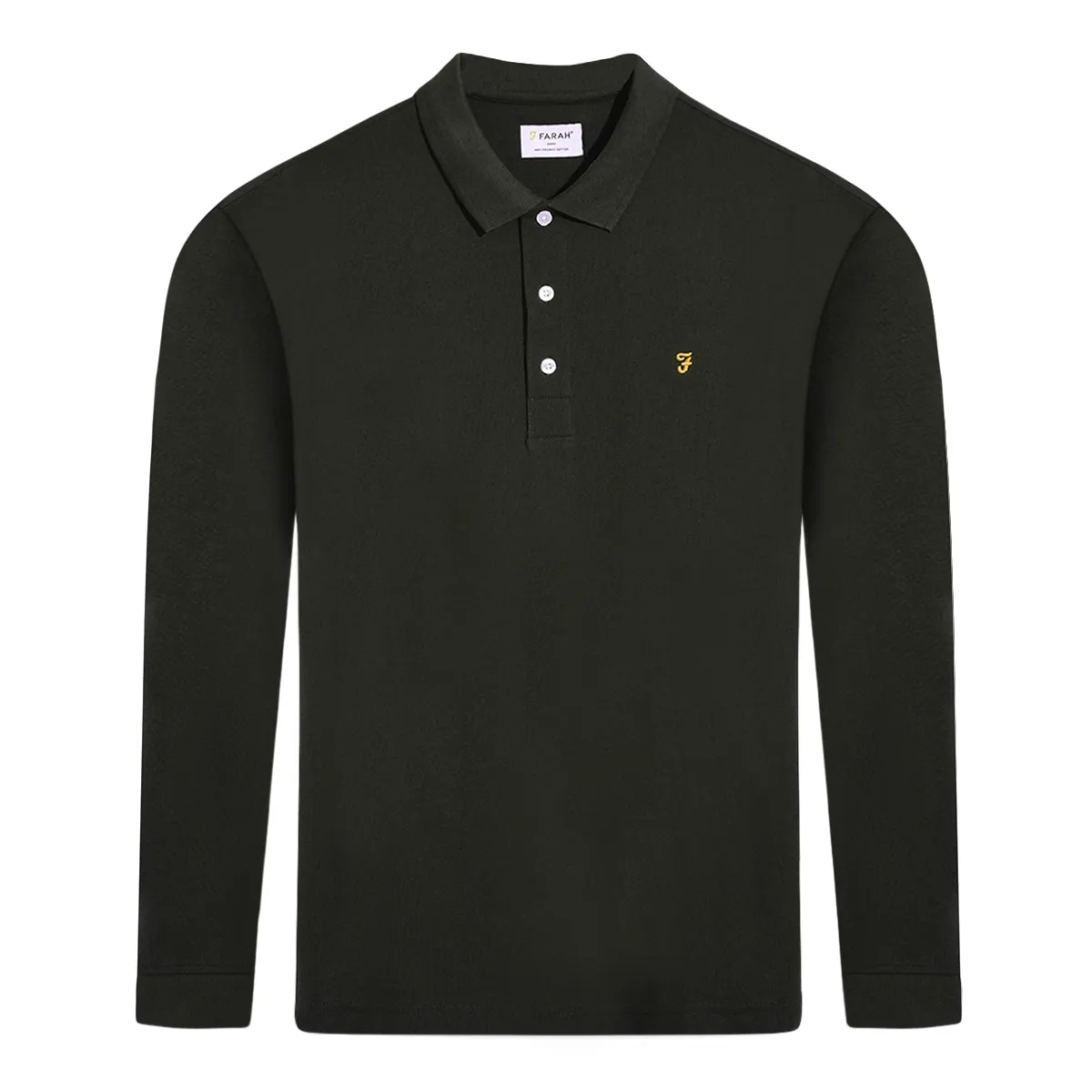 Farah Blanes Long Sleeve Polo Evergreen