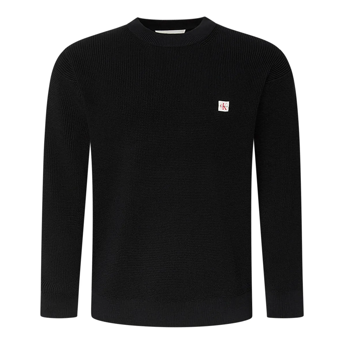 Calvin Klein Jeans Cotton Waffle CN Black