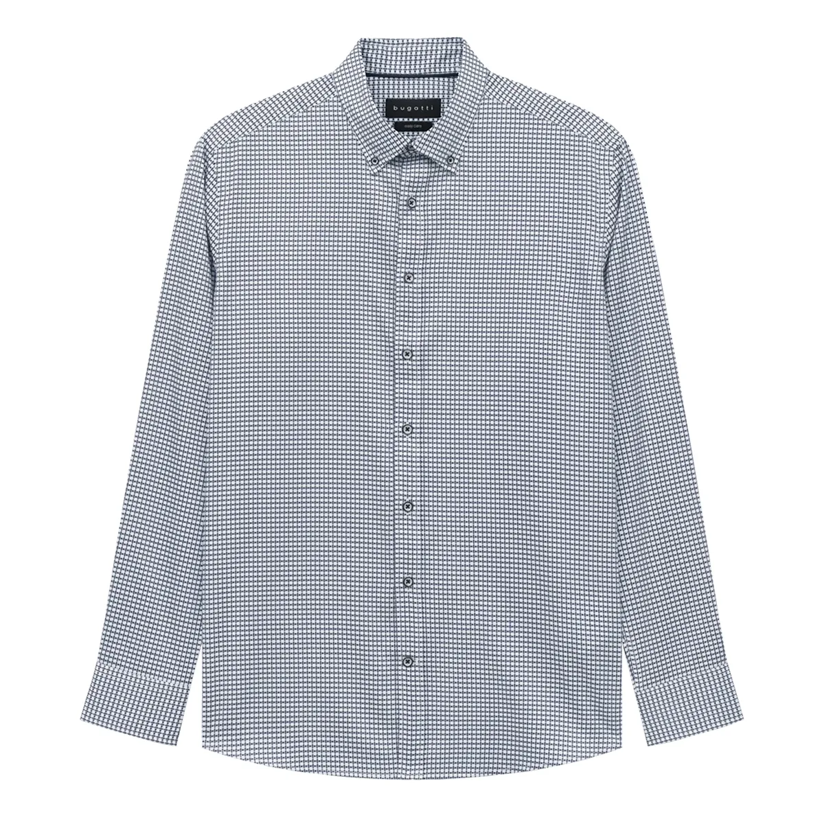 Bugatti LS Multi Shape Pattern Shirt Navy - 390