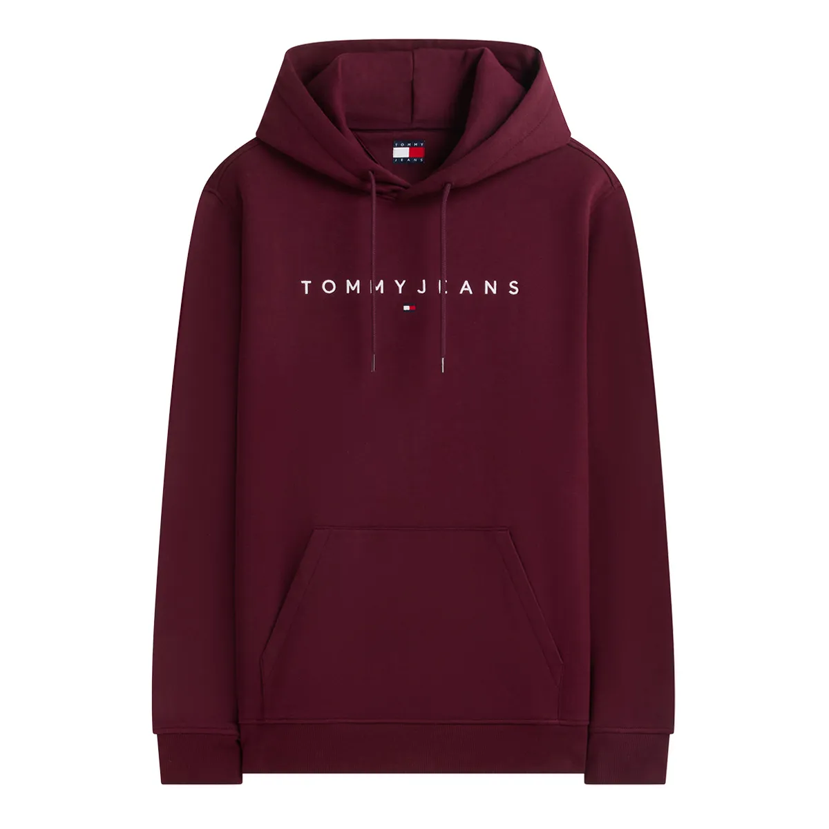 Tommy Jeans Reg Linear Logo Hoodie Calypso Berry