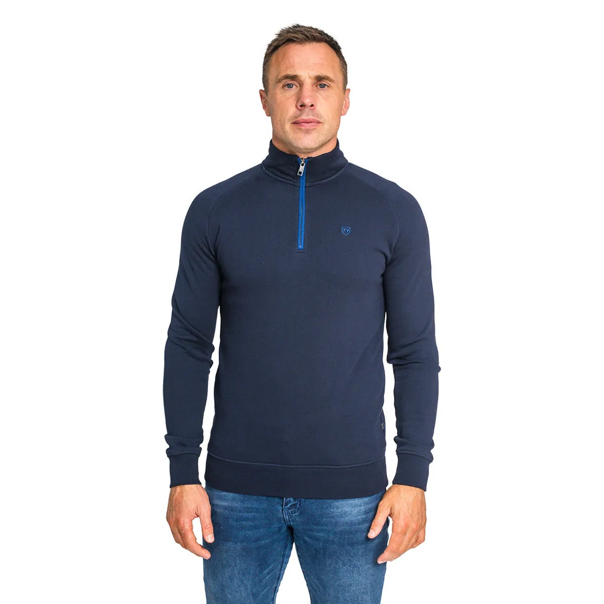 XV Kings Falcons Half Zip Sweatshirt Classic Navy Cobalt