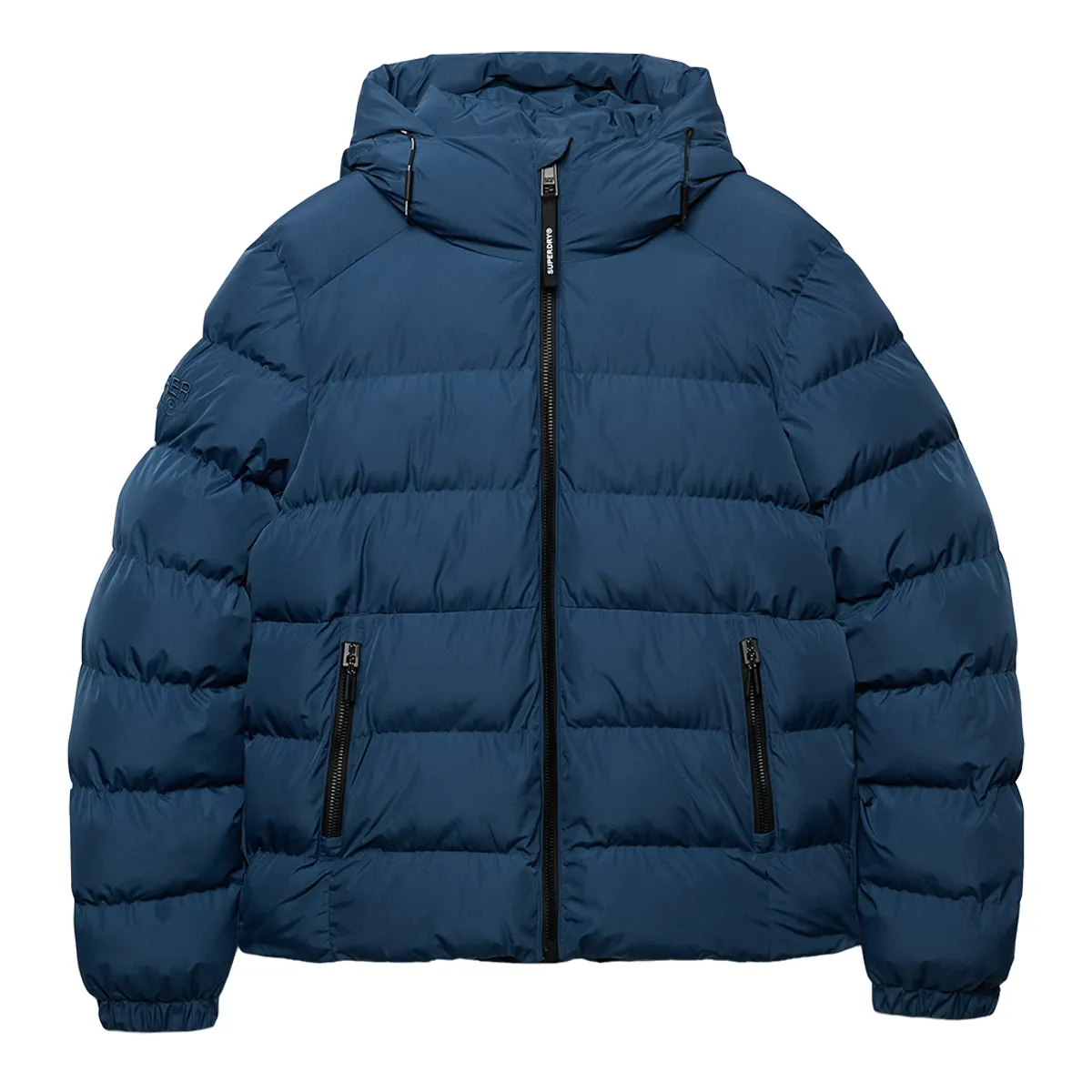 Superdry Hooded Sports Puffer Jacket Altitude Blue