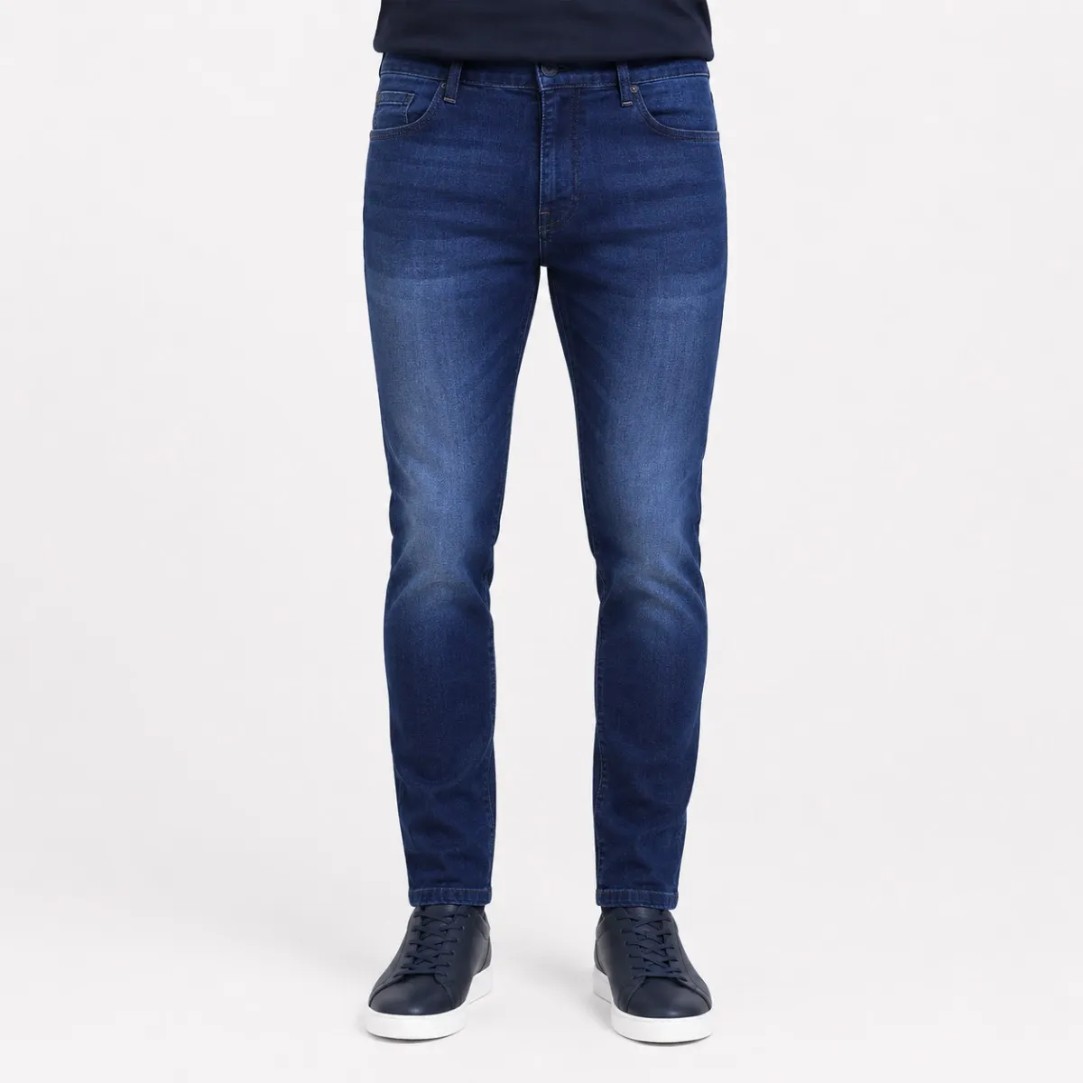 Ej Essential Slim Jeans Medium Stone Wash